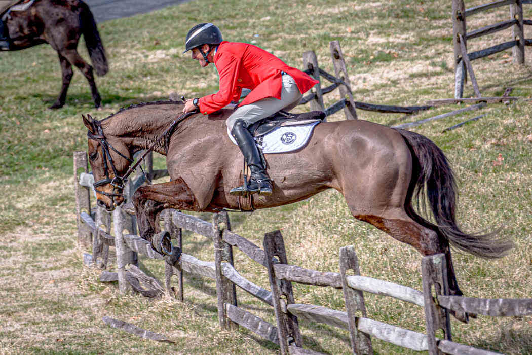 Boyd Martin jumping hunt horse over fence
