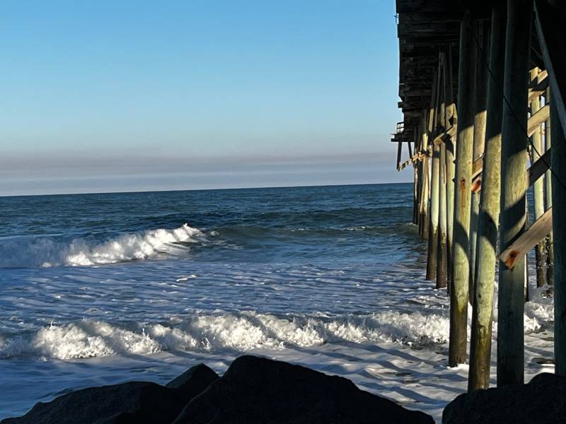 ocean and side of pier