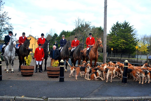  Galway Blazers masters Michael McDonagh David McCarthy Liam Clancy Vincent Sheils Michael Rose Dempsey whipper in Nathan OConnor huntsman Tom Dempsey at Craughwell meet