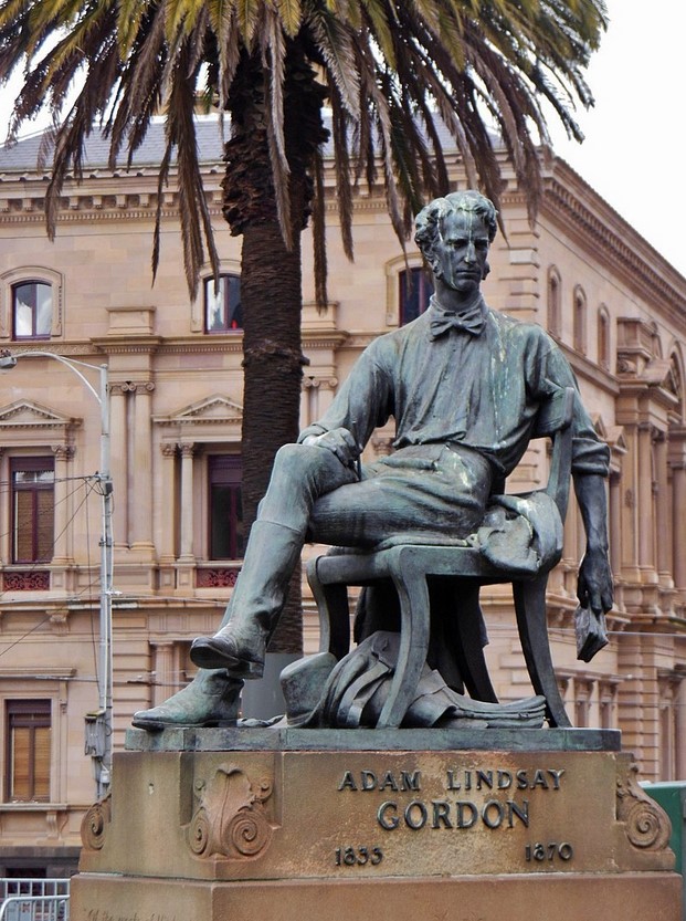 adam lindsay gordon monument.Melbourne Australia