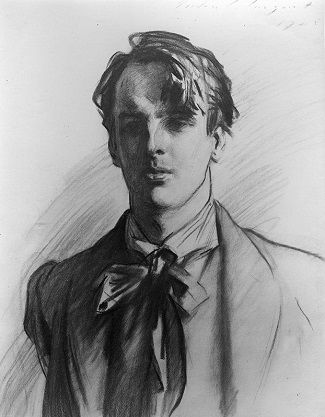 william butler yeats 1865 1939 charcoal by John Singer Sargent.Wikimedia Commons.small