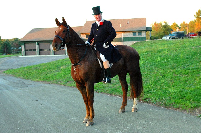  Aidan OConnell wearing his Genesee Valley Hunt colours hunting with the Genesee Valley Hunt in New York