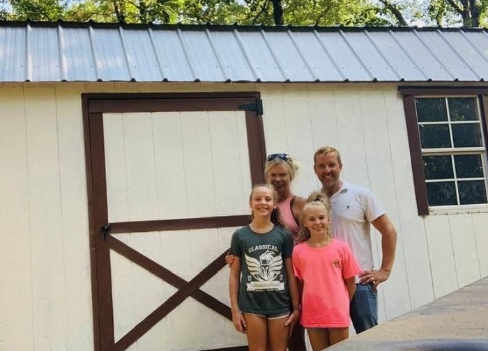 chad wilkes and family at puppy palace